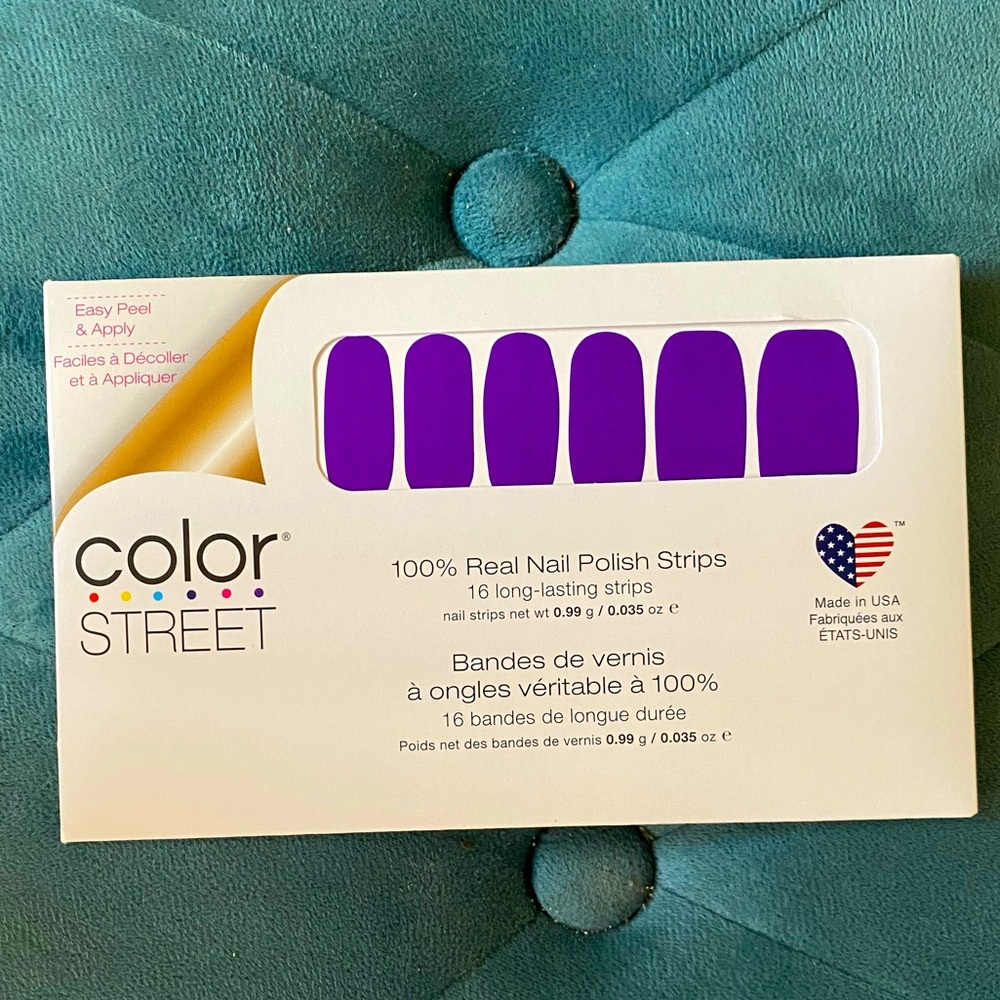 Color Street color “Super Charged” purple! New, unopened.